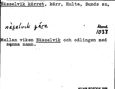 Bild på arkivkortet för arkivposten Nässelvik kärret