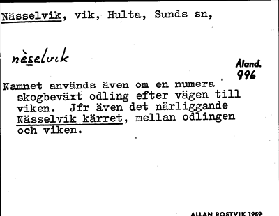 Bild på arkivkortet för arkivposten Nässelvik