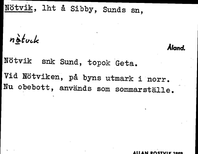 Bild på arkivkortet för arkivposten Nötvik