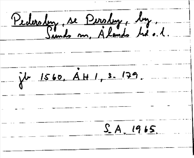Bild på arkivkortet för arkivposten Pedersby, se Persby