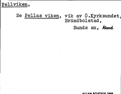 Bild på arkivkortet för arkivposten Pellviken, se Pellas viken