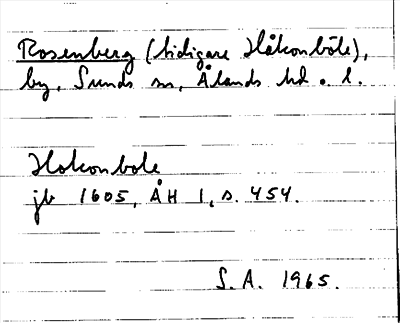 Bild på arkivkortet för arkivposten Rosenberg