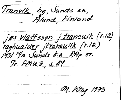 Bild på arkivkortet för arkivposten Tranvik