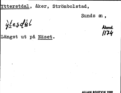 Bild på arkivkortet för arkivposten Ytterstdal