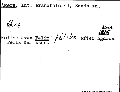Bild på arkivkortet för arkivposten Åkers