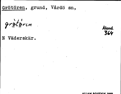 Bild på arkivkortet för arkivposten Grötören