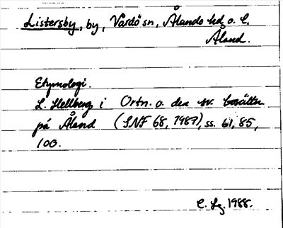 Bild på arkivkortet för arkivposten Listersby
