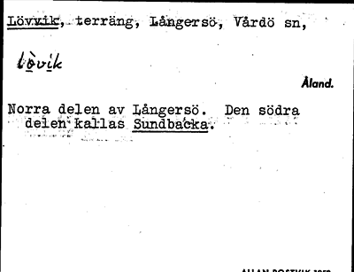 Bild på arkivkortet för arkivposten Lövvik