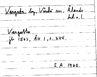 Bild på arkivkortet för arkivposten Vargata
