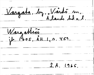 Bild på arkivkortet för arkivposten Vargata