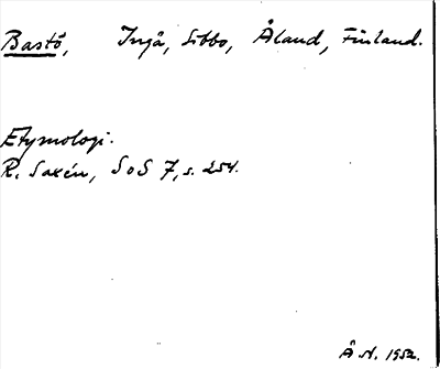 Bild på arkivkortet för arkivposten Bastö