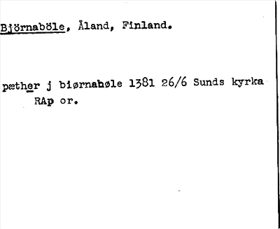 Bild på arkivkortet för arkivposten Björnaböle