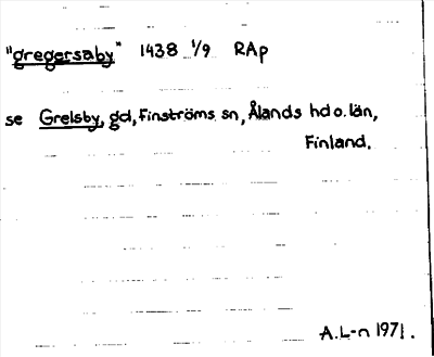 Bild på arkivkortet för arkivposten »gregersaby», se Grelsby