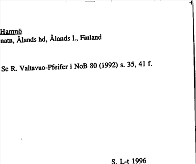 Bild på arkivkortet för arkivposten Hamnö