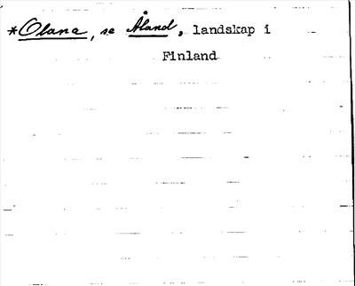 Bild på arkivkortet för arkivposten *Olana, se Åland