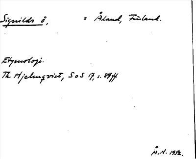 Bild på arkivkortet för arkivposten Signilds ö