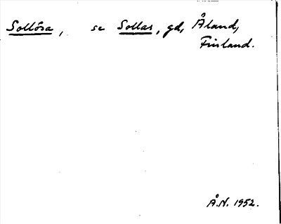 Bild på arkivkortet för arkivposten Sollösa, se Sollas