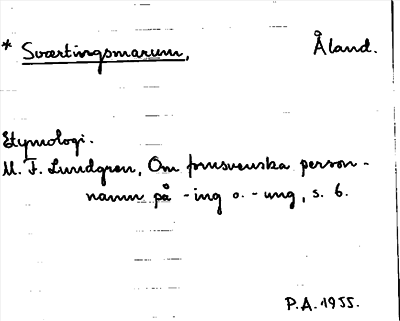 Bild på arkivkortet för arkivposten *Sværtingsmarum