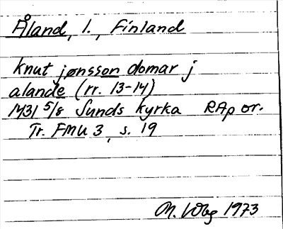Bild på arkivkortet för arkivposten Åland