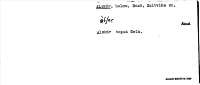 Bild på arkivkortet för arkivposten Alskär