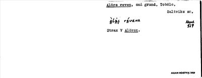 Bild på arkivkortet för arkivposten Alörs reven