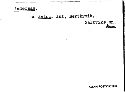 Bild på arkivkortet för arkivposten Andersas