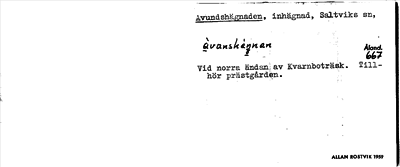 Bild på arkivkortet för arkivposten Avundshägnaden