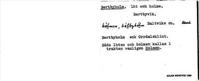 Bild på arkivkortet för arkivposten Bertbyholm