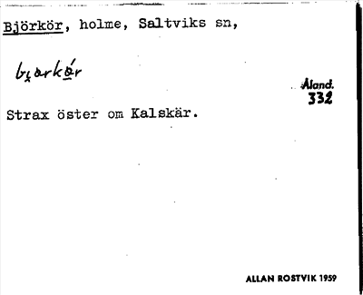 Bild på arkivkortet för arkivposten Björkör