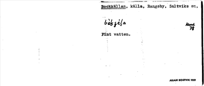 Bild på arkivkortet för arkivposten Bockkällan