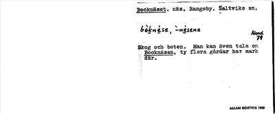Bild på arkivkortet för arkivposten Bocknäset