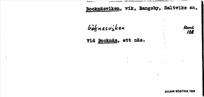Bild på arkivkortet för arkivposten Bocknäsviken