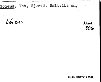Bild på arkivkortet för arkivposten Bojens