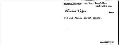 Bild på arkivkortet för arkivposten Bomans backen