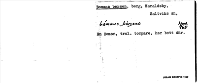 Bild på arkivkortet för arkivposten Bomans bergen