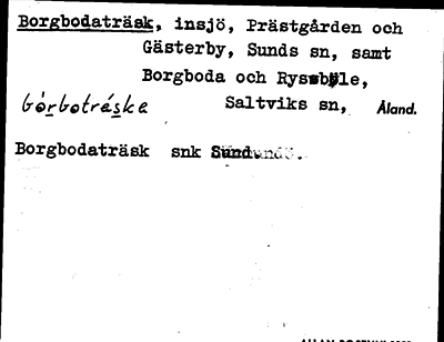 Bild på arkivkortet för arkivposten Borgbodaträsk