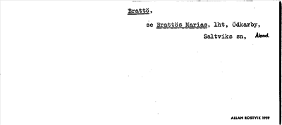 Bild på arkivkortet för arkivposten Brattö, se Brattös Marias