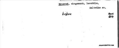 Bild på arkivkortet för arkivposten Brosved