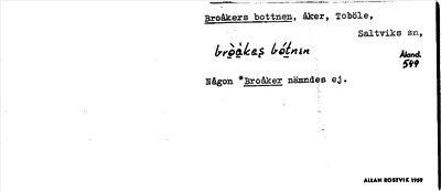 Bild på arkivkortet för arkivposten Broåkers bottnen