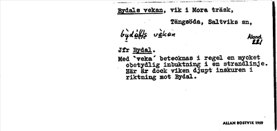 Bild på arkivkortet för arkivposten Bydals vekan