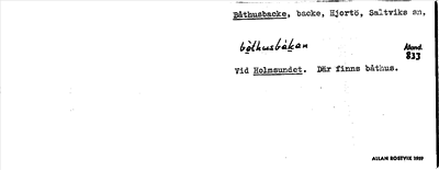 Bild på arkivkortet för arkivposten Båthusbacke