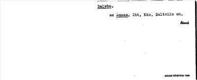 Bild på arkivkortet för arkivposten Dalsbo, se Lamas