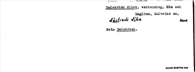 Bild på arkivkortet för arkivposten Dalsträsk diket