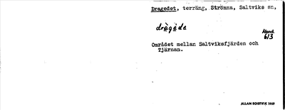 Bild på arkivkortet för arkivposten Dregedet