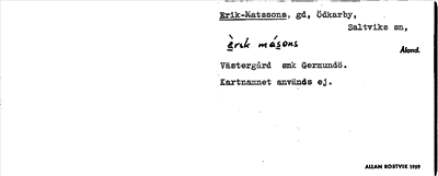 Bild på arkivkortet för arkivposten Erik-Matssons