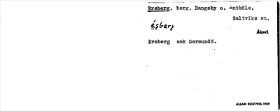 Bild på arkivkortet för arkivposten Ersberg
