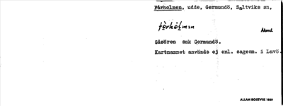 Bild på arkivkortet för arkivposten Fårholmen