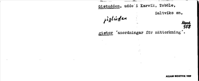 Bild på arkivkortet för arkivposten Gistudden