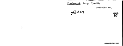 Bild på arkivkortet för arkivposten Glasberget