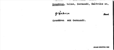 Bild på arkivkortet för arkivposten Granören